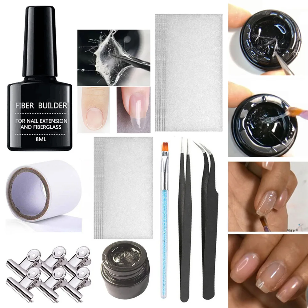 

Silk Nail Wrap Set Tape DIY Anti Damage Care Gel Sticker Fiberglass Renovating Extension Packaging Manicure Tool Reinforce