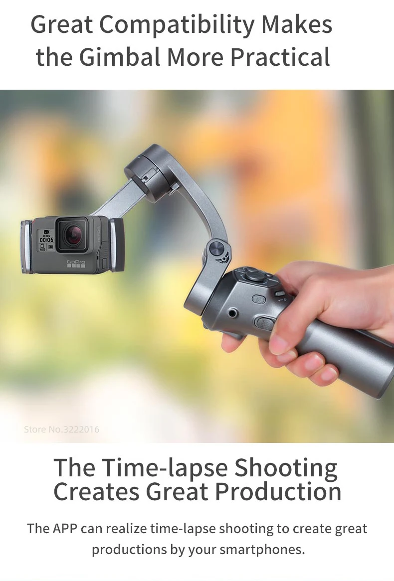 Snoppa Atom 3 оси ручной карданный складной карманный стабилизатор для iPhone X huawei p30 Gopro hero 7 PK Джи Осмо мобильный 2
