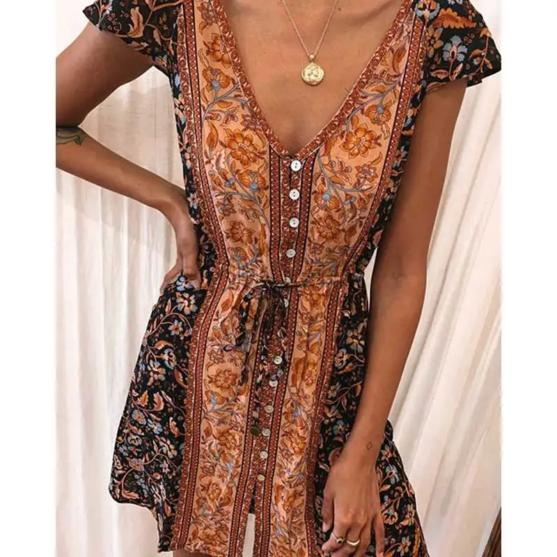 Цыганское Платье в стиле бохо коллекция 2020 года вискозные оранжевые летние