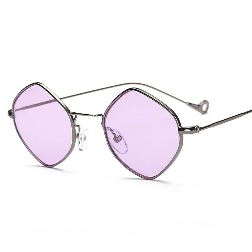 Royal Girl Small Rhombus Alloy Frame Sunglasses For Men/Women Summer Style Brand Designer Unisex Sun Glasses ss135 | Аксессуары для