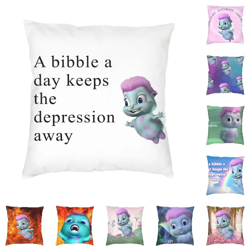 

Bibble Meme Pillow Bedroom Decoration Fashion Cartoon Cushions for Sofa Square Pillowcase Office Chair Cushion