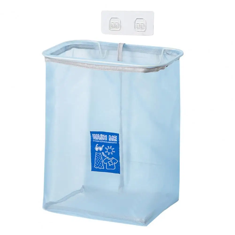 

Fashion Laundry Basket Portable Wall Mounted 3 Colors Large Capacity Net Yarn Clothes Storage Baskets Holder for Bathroom