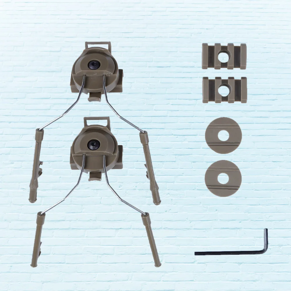 

Fast Helmet Rail Adapter Peltor Comtac Headset Headphone Outdoor Shooting (Black)