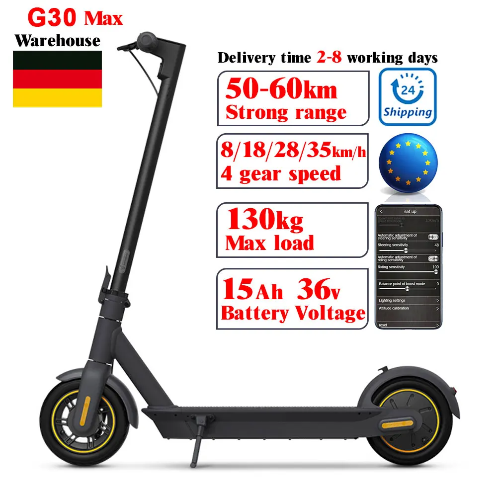 EU MAX G30 умный электрический скутер 55 км пробег 720 Вт складной самокат для взрослых