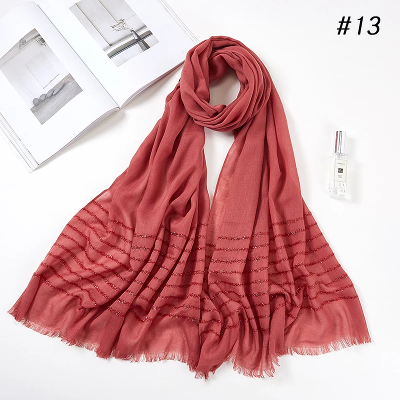 Plain Shimmer maxi cotton scarf hijab solid Fringed shawls glitter muslim long muslim head wrap turbans scarves/scarf 10PCS/LOT