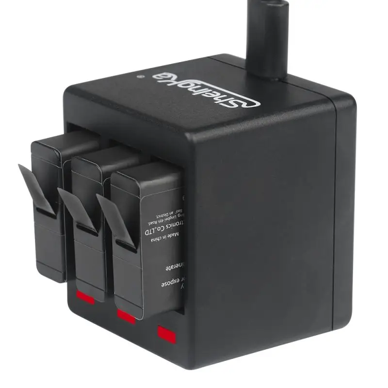 Быстрое 3 канальный блок питания с Батарея Зарядное устройство USB кабелем для GoPro