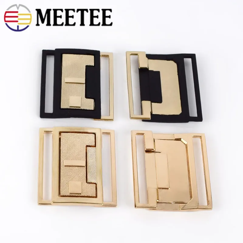 Металлическая Регулируемая пряжка для ремня Meetee 4 шт. 30 мм металлические пуговицы