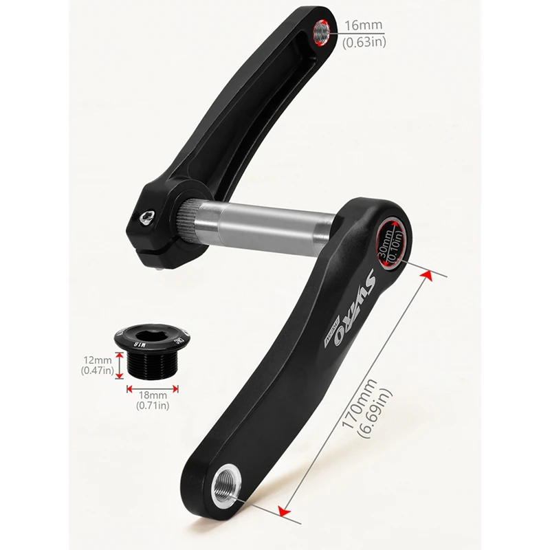 

SWTXO MTB Bike Crankset Mountain Bicycle GXP Crankset 8-12 Speed 170mm Crank Arm Bottom Bracket for SRAM