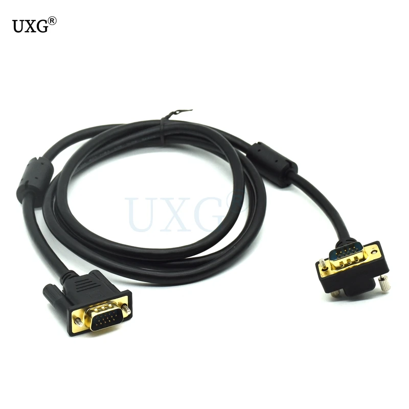 Кабель VGA 3 + 6 с углом поворота 90 градусов Удлинительный кабель HD 15 контактов
