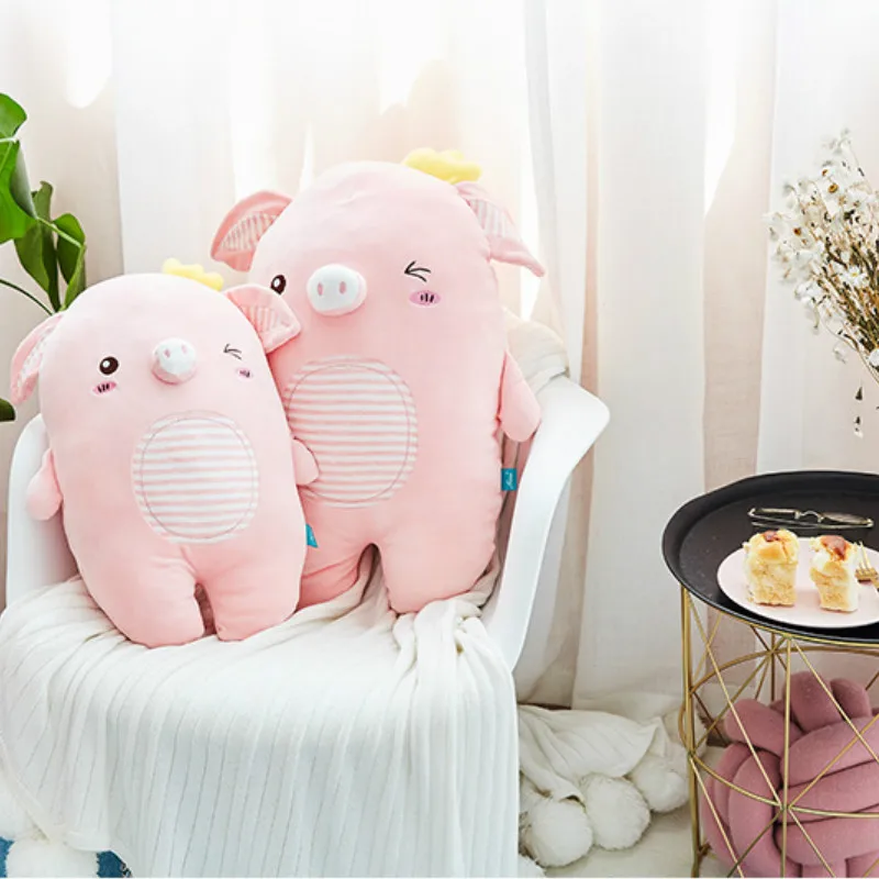 Подушка плюшевая в виде облака милая и мягкая хлопковая подушка розовой свиньи