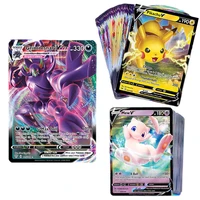 100pcs pokemon 58 v 42 vmax best selling english version children battle collection display shining cards playing game kids toys