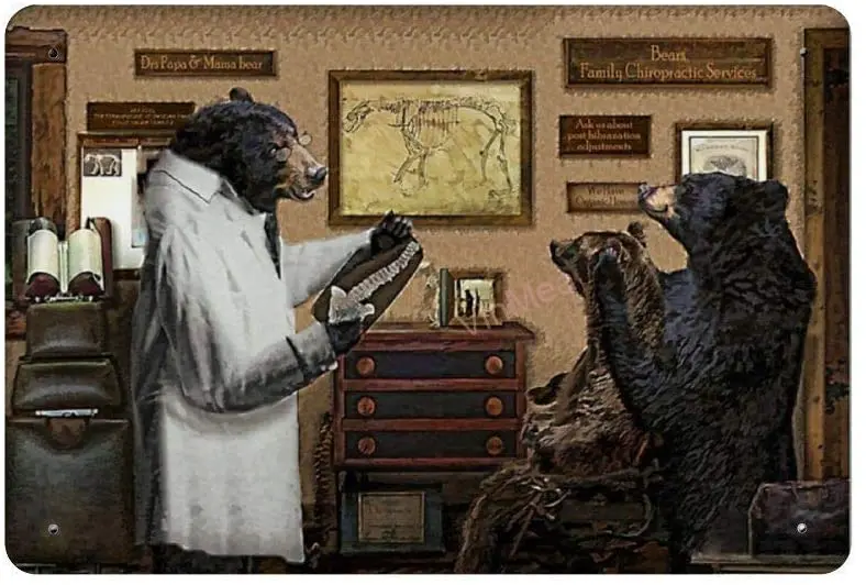 

Bit SIGNSHM Chiropractic Memes Retro Metal Tin Sign Plaque Poster Wall Decor Art Shabby Chic Gift Suitable 12x8 Inch