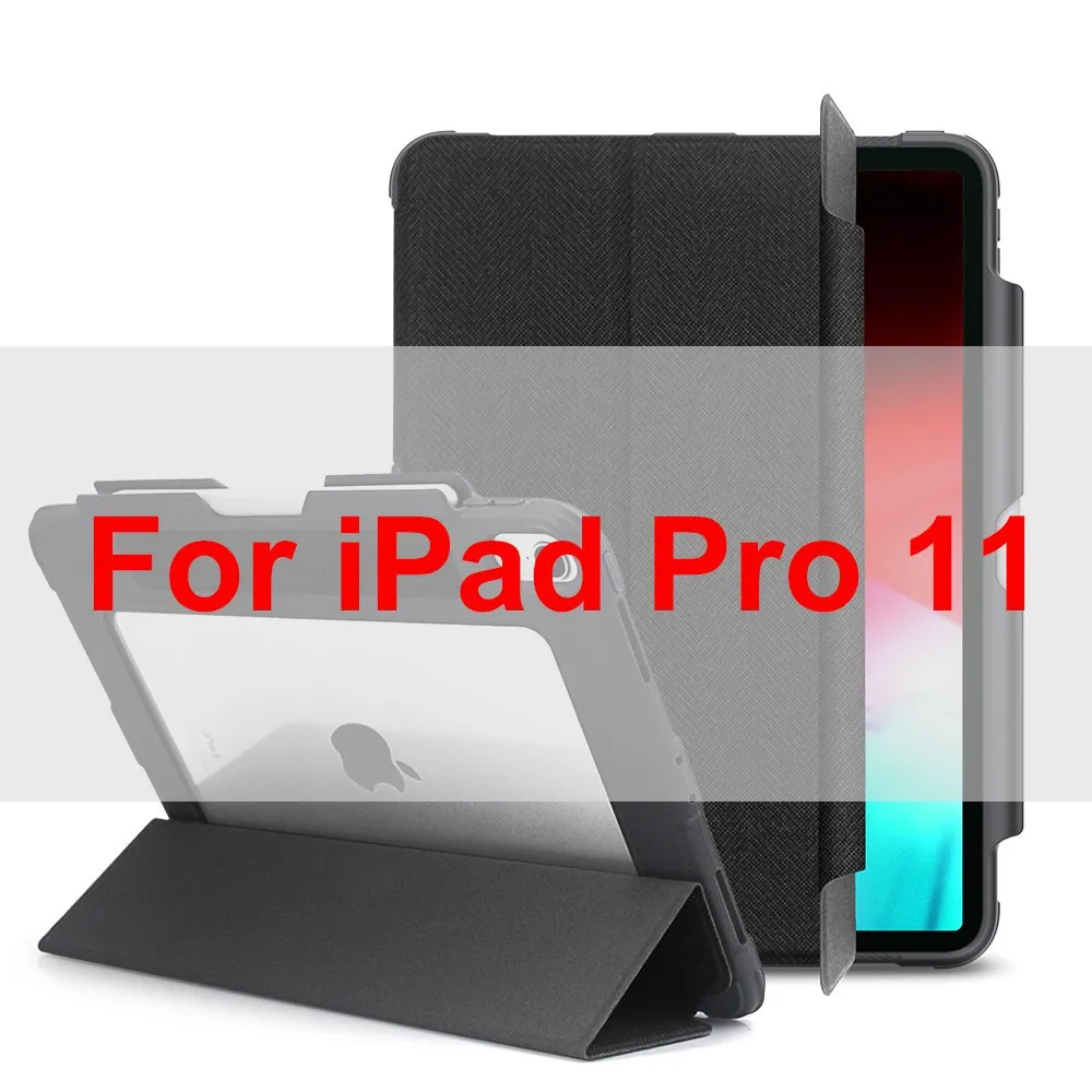 Защитный противоударный чехол s для iPad Pro 11 чехол с карандашом мягкая резина+ акриловая задняя крышка для iPad Pro 12,9 Funda Shell - Цвет: For iPad 11