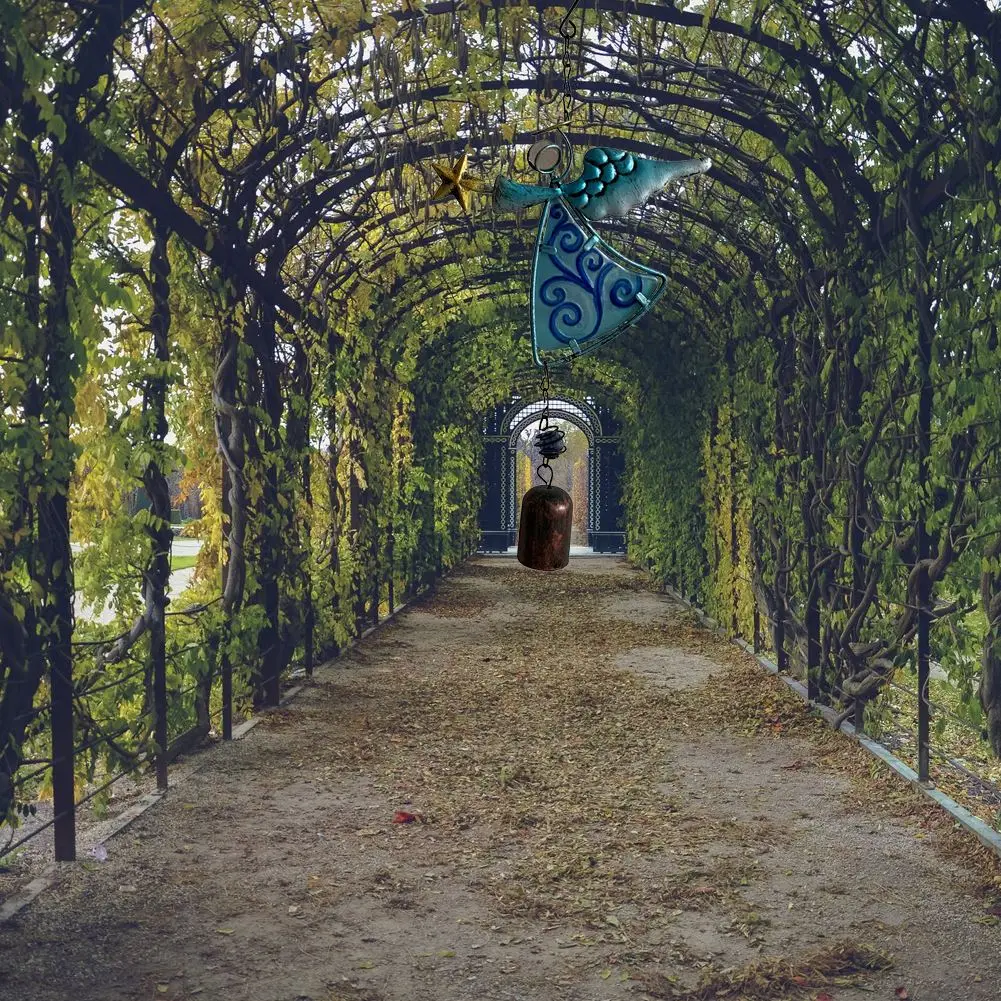 

2 PCS Metal Wind Chime Angel Iron Bell Wind Chimes Hanging Porch Balcony Pendant Wind Bell Yard Garden Outdoor Living Decoration