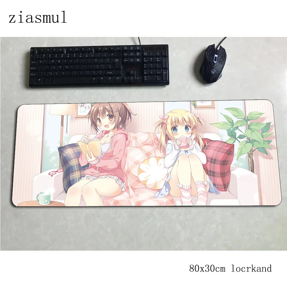 kawaii mouse pad 80x30cm mats Christmas Computer mat gaming accessories gifts large mousepad keyboard games pc gamer | Компьютеры и