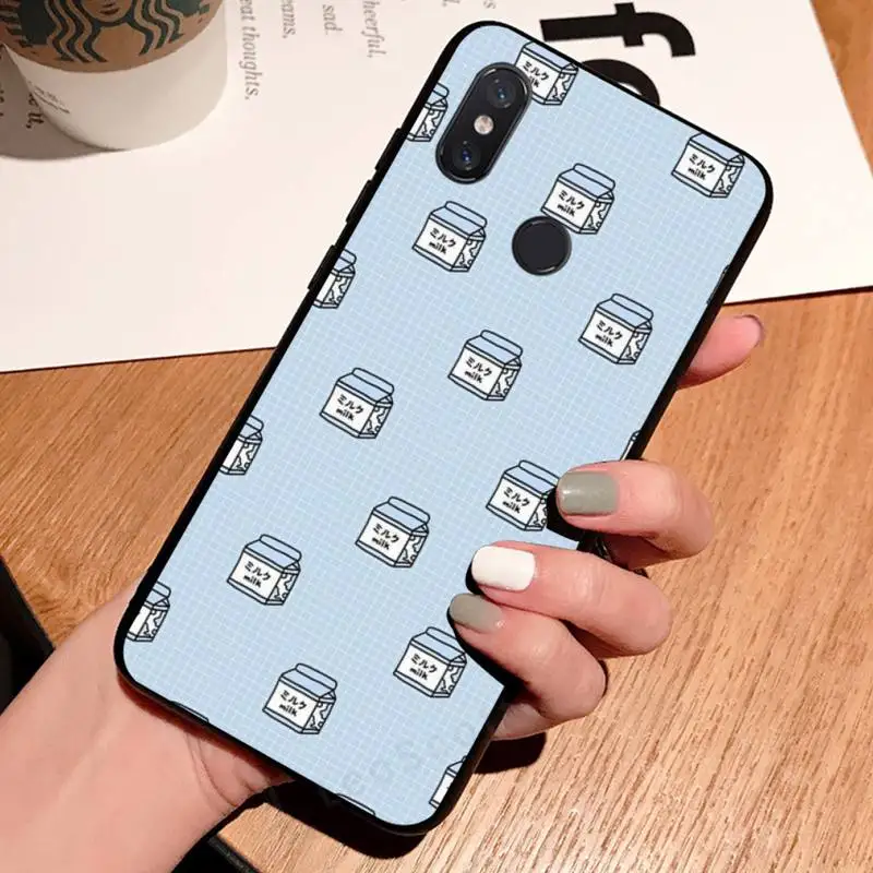 

Kawaii Strawberry Milk Phone Case For Xiaomi Redmi 7 8 9t a3 9se k20 mi8 max3 lite 9 note 9s 10 pro