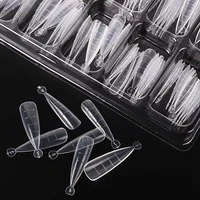 100pcsbox dual forms tips quick building gel mold nail system full cover tips nail extension forms for manicuring tools set