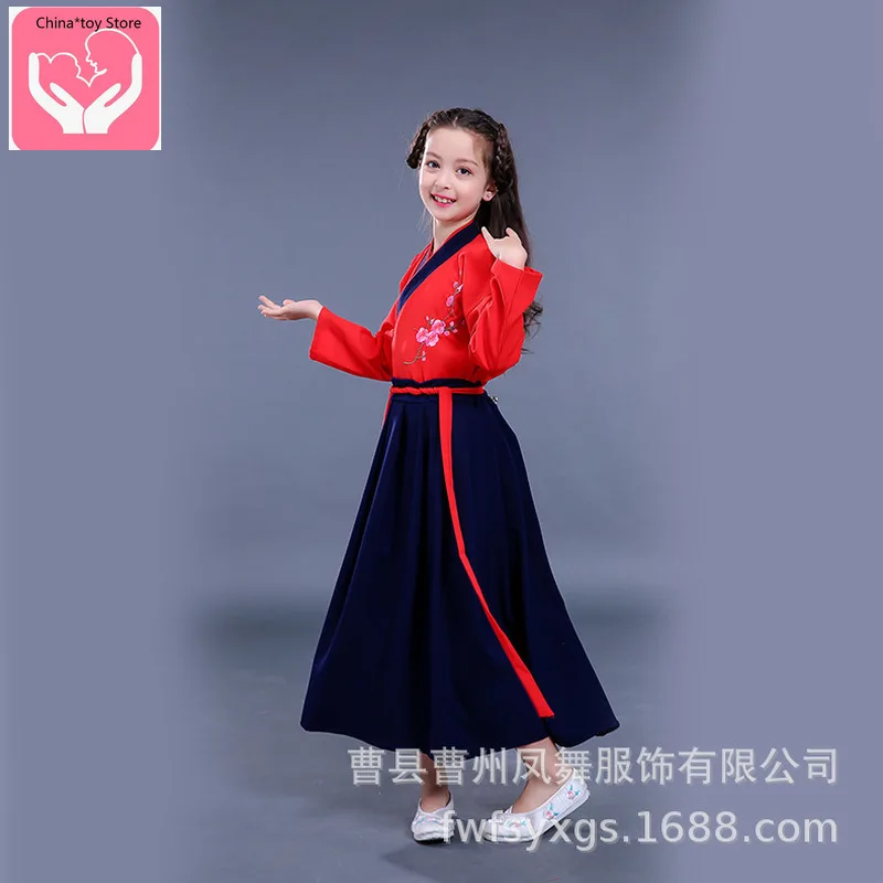 Children Chinese Clothing Skirt Girls Immortal Chinese-style Improved Hanbok Small Nunnery HAN DYNASTY Element Formal Dress