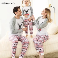 ciruiya cotton deer xmas family matching pajamas sets 2022 cute christmas baby onesies winter adults kids pajamas look sleepwear