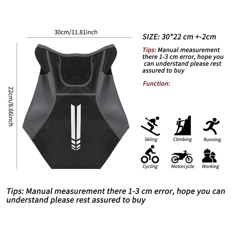 

WEST BIKING Reflective Sports Scarf Winter Thermal Balaclava Face Cover Activited Carbon Filter Ski Running Cycling Headwear