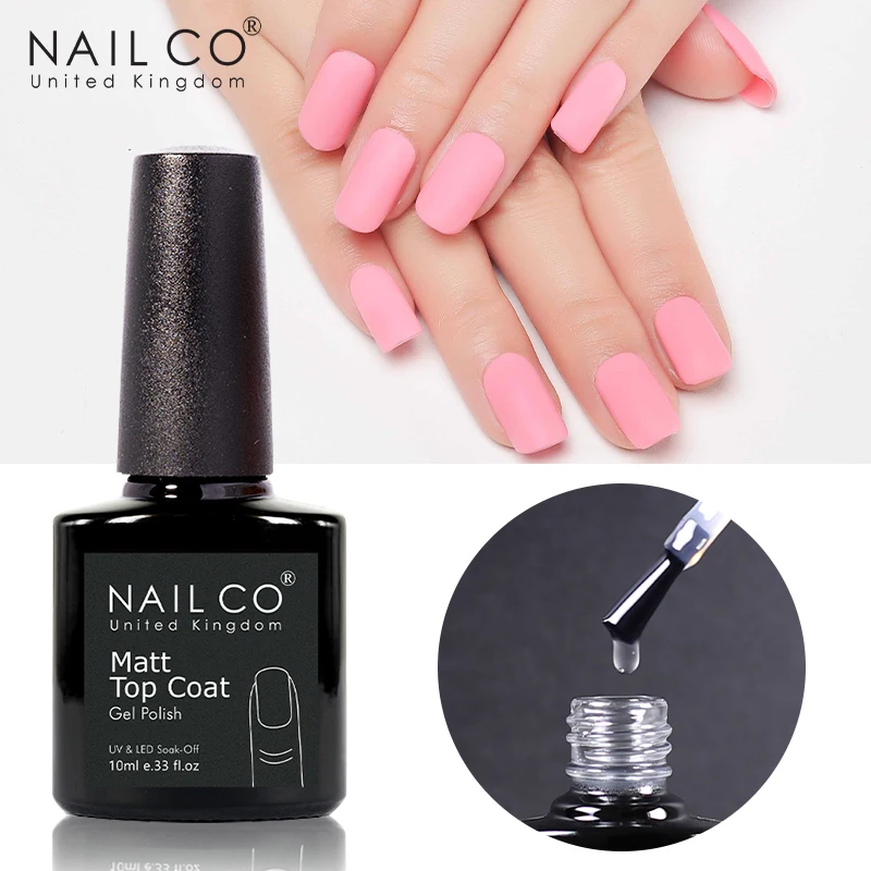 NAILCO матовый лаки для ногтей Гель лак арт дизайн верхний слой био Гели Soak Off УФ Цвет