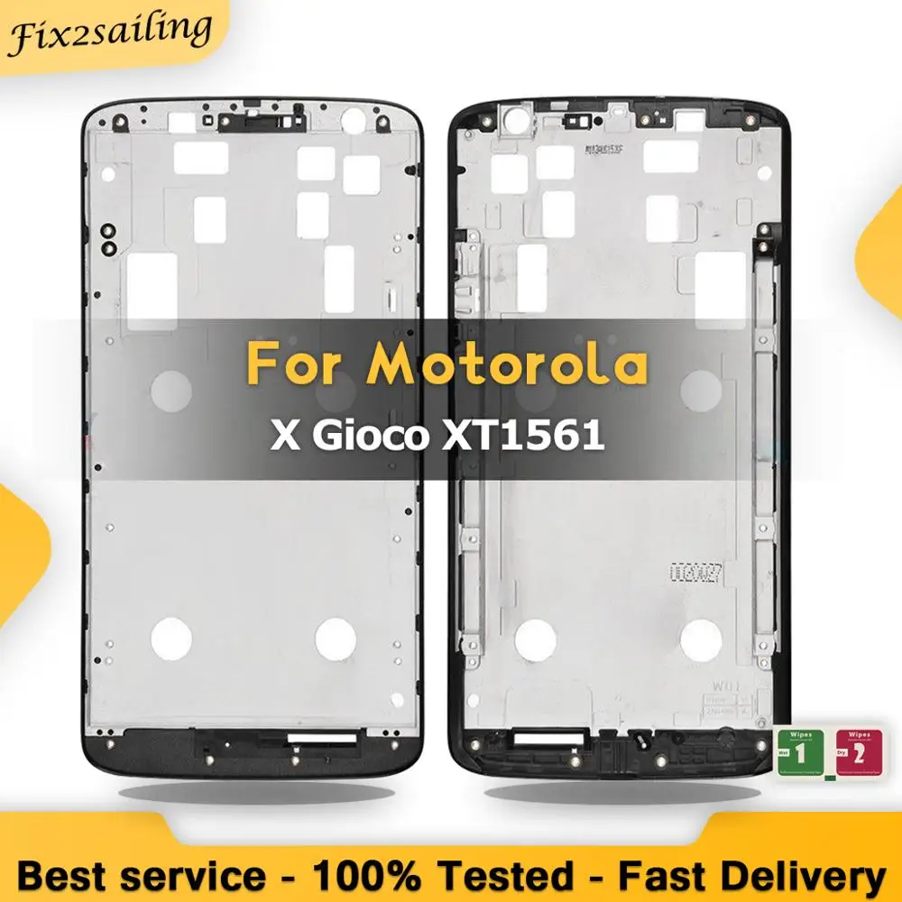 Для Motorola MOTO X Play XT1561 XT1562 XT1563 новый передний корпус ЖК дисплей рамка черная Лицевая