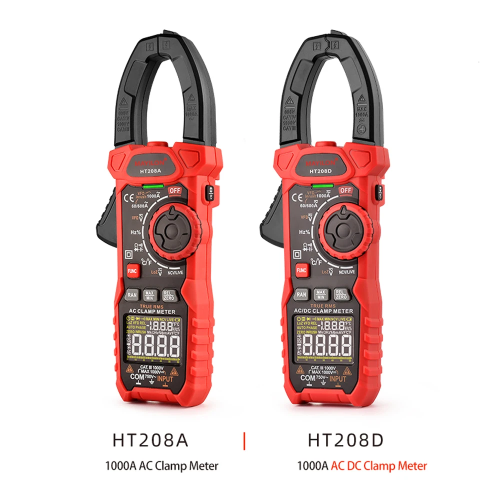 

Clamp Meter Multimeter AC Direct Current Voltage Current Temperature Diode Continuity NCV Test Multifunctional Multimeter