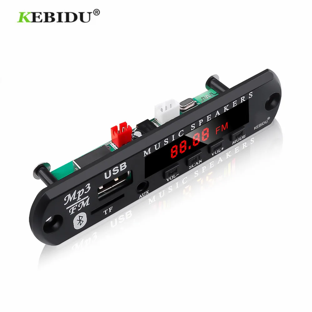 KEBIDU 5 в 12 В MP3 WMA декодер плата аудио модуль USB TF радио Bluetooth 0 беспроводной