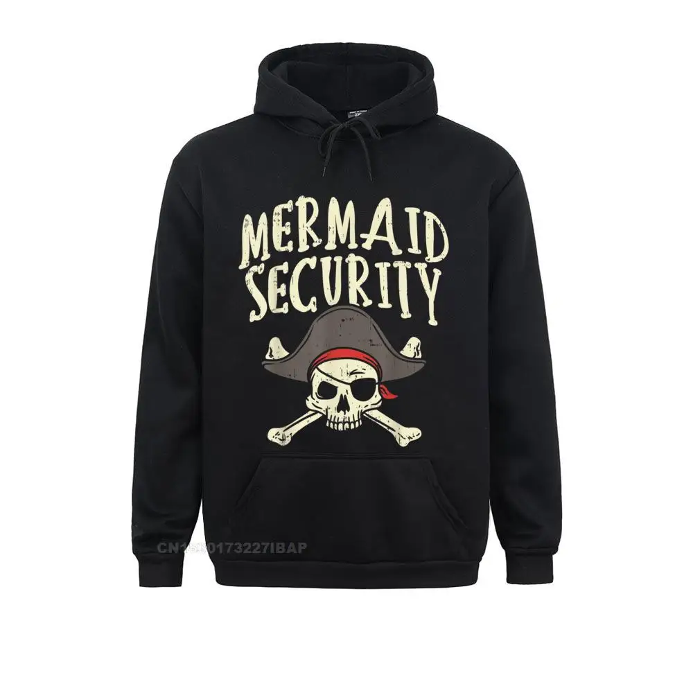 

Mermaid Security Pirate Matching Family Party Dad Brother Hooded Pullover Comfortable Coupons Hoodies Men's Print Sportswears