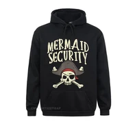 mermaid security pirate matching family party dad brother hooded pullover comfortable coupons hoodies mens print sportswears