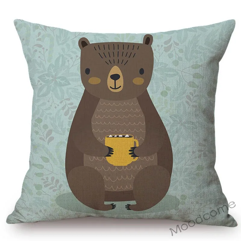 Симпатичные чехлы с изображением лесных животных енодов птиц оленей