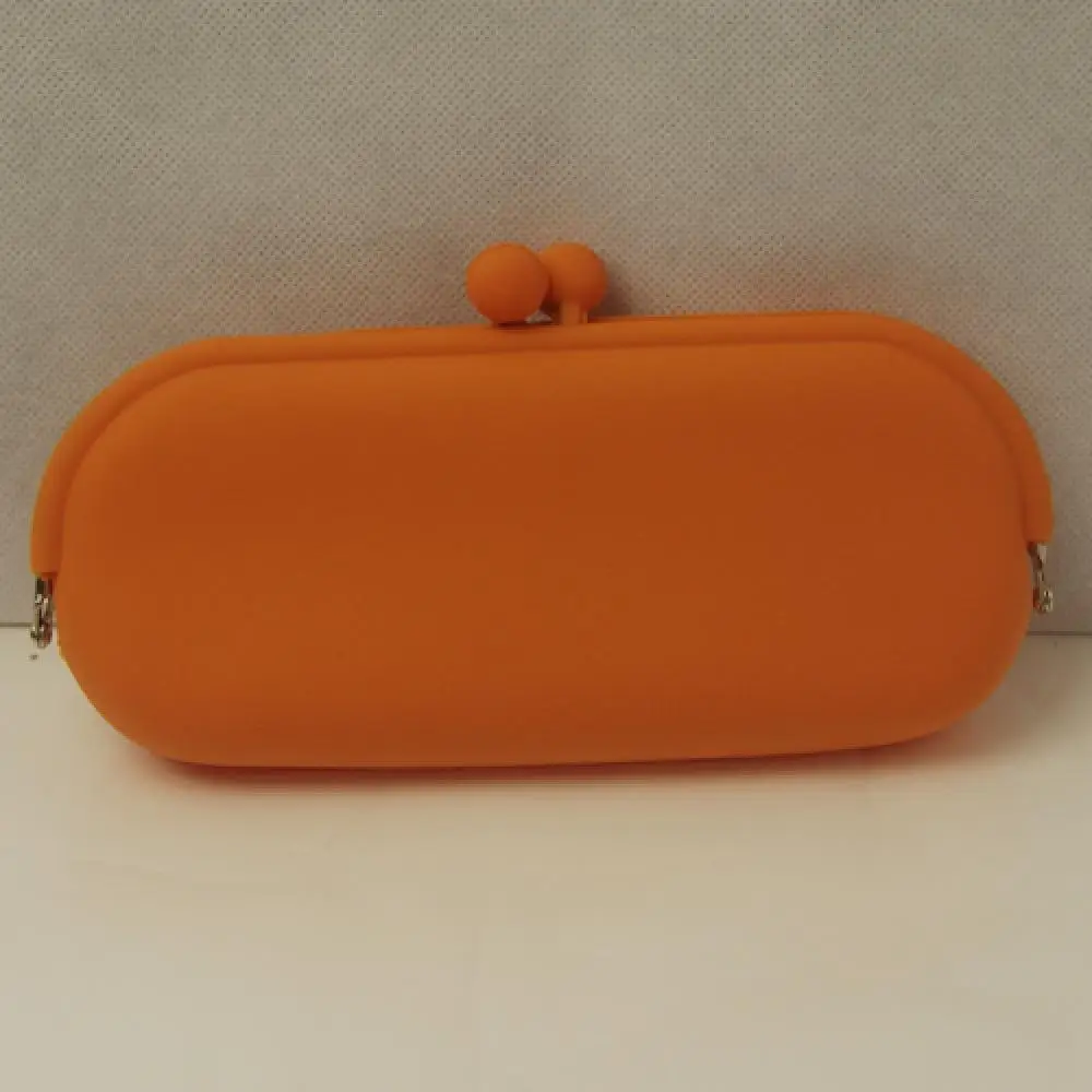 orange Модные женские сумки, новинка, конфетный цвет, резиновая силиконовая сумка-кошелек, очки, мобильный телефон, косметический Чехол-кошелек - Цвет: orange