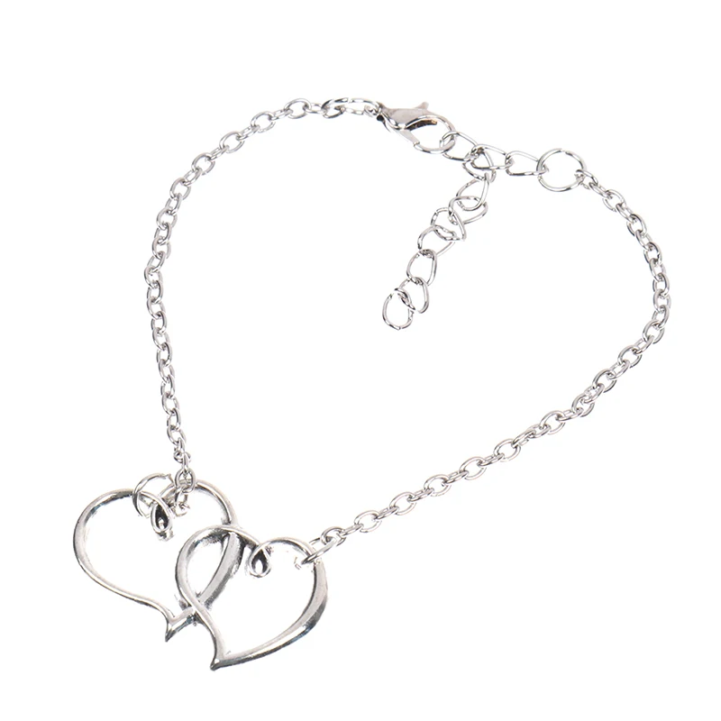 

1PCS Double-hearted Anklet Lady Legs Summer Wild Love Heart-shaped Fashion Anklets
