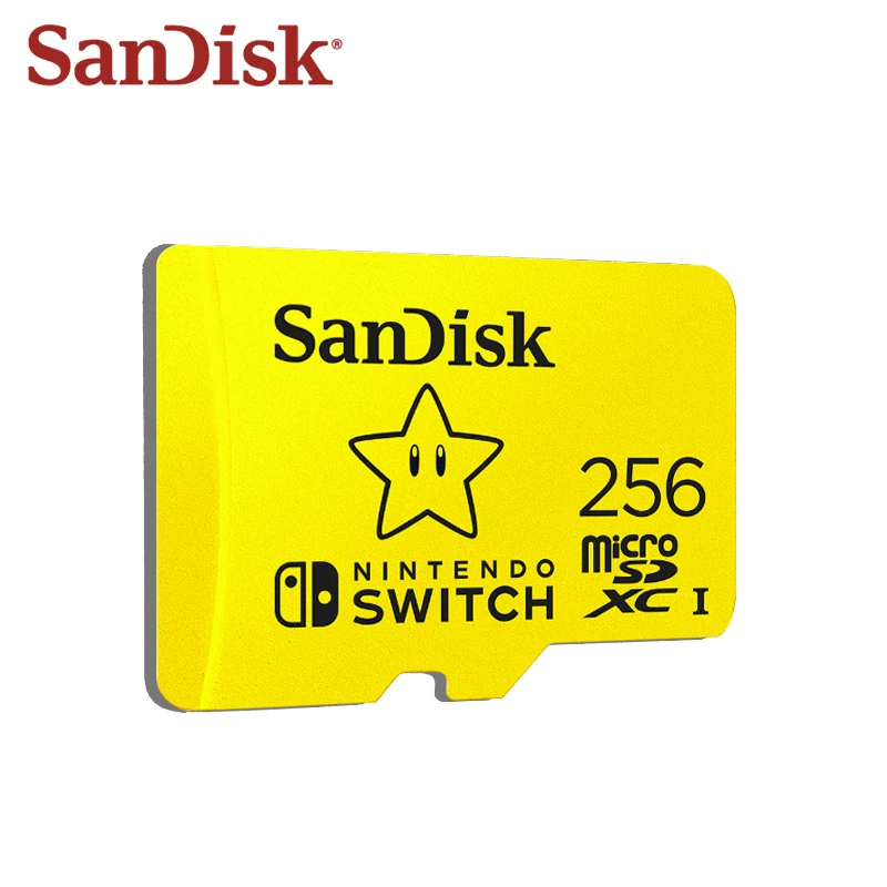 Карта памяти SanDisk Nintendo Switch 256 ГБ 128 100 МБ/с./с Micro SD 4K Ultra HD флэш-карта карта Microsd TF/SD |