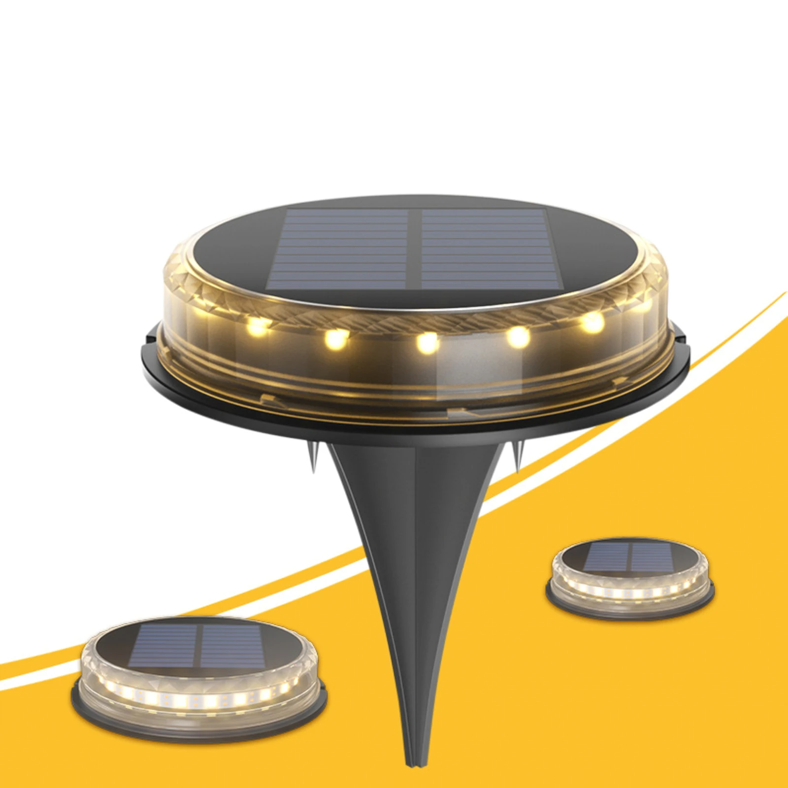 

Solar Powered Ground Light Waterproof Garden Pathway Deck Lights With 8 LEDs Solar Lamp for Home Yard Driveway Lawn Road