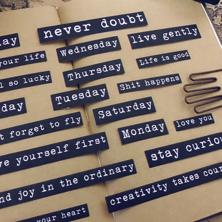 20 шт. винтажные цитаты бумажные наклейки для дневника скрапбукинга | Дом и сад