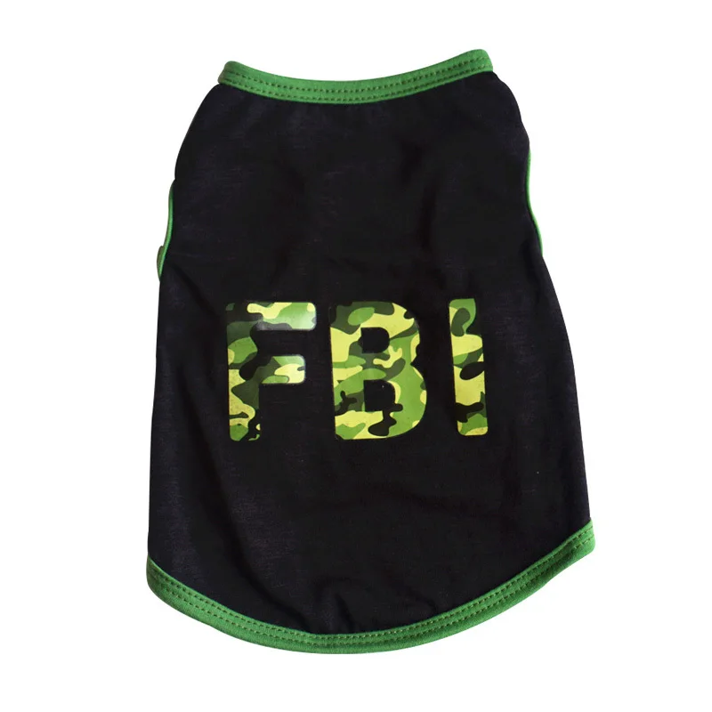 Pawstrip/крутая Одежда для собак FBI; летняя жилетка для щенков; рубашки для собак в Йоркском стиле, чихуахуа; одежда для маленьких девочек; повседневные летние рубашки для собачек-Мопсов