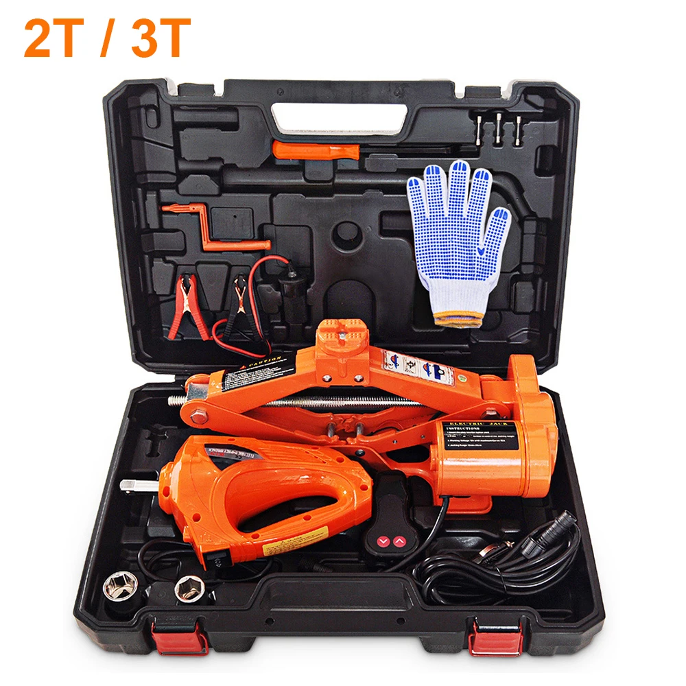 2T 3T автомобиль Электрический домкрат с ударный гайковерт 12V Домкраты дующим