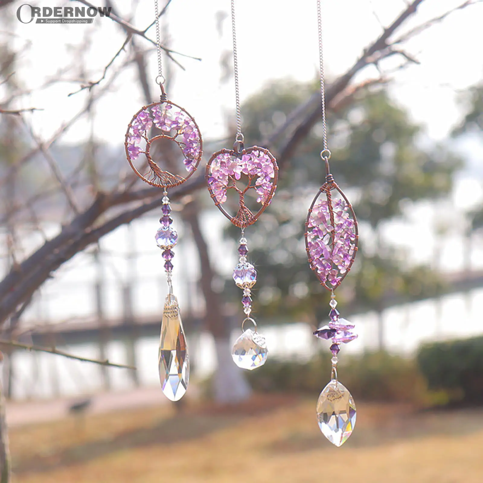 

Хрустальные украшения, ветряные колокольчики, украшение для сада на открытом воздухе, Windchime, оконное подвесное изысканное украшение для дек...