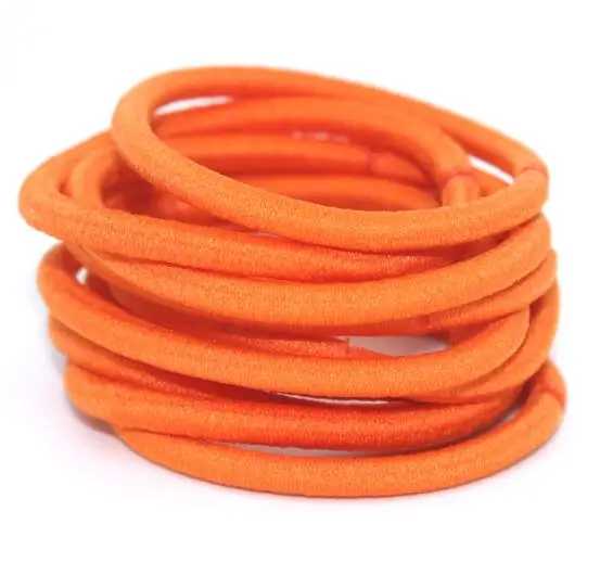 

100 Pcs/lot 4mm Thickness Mix Candy Color Elastic Roeps Hair Ties Women Accessories