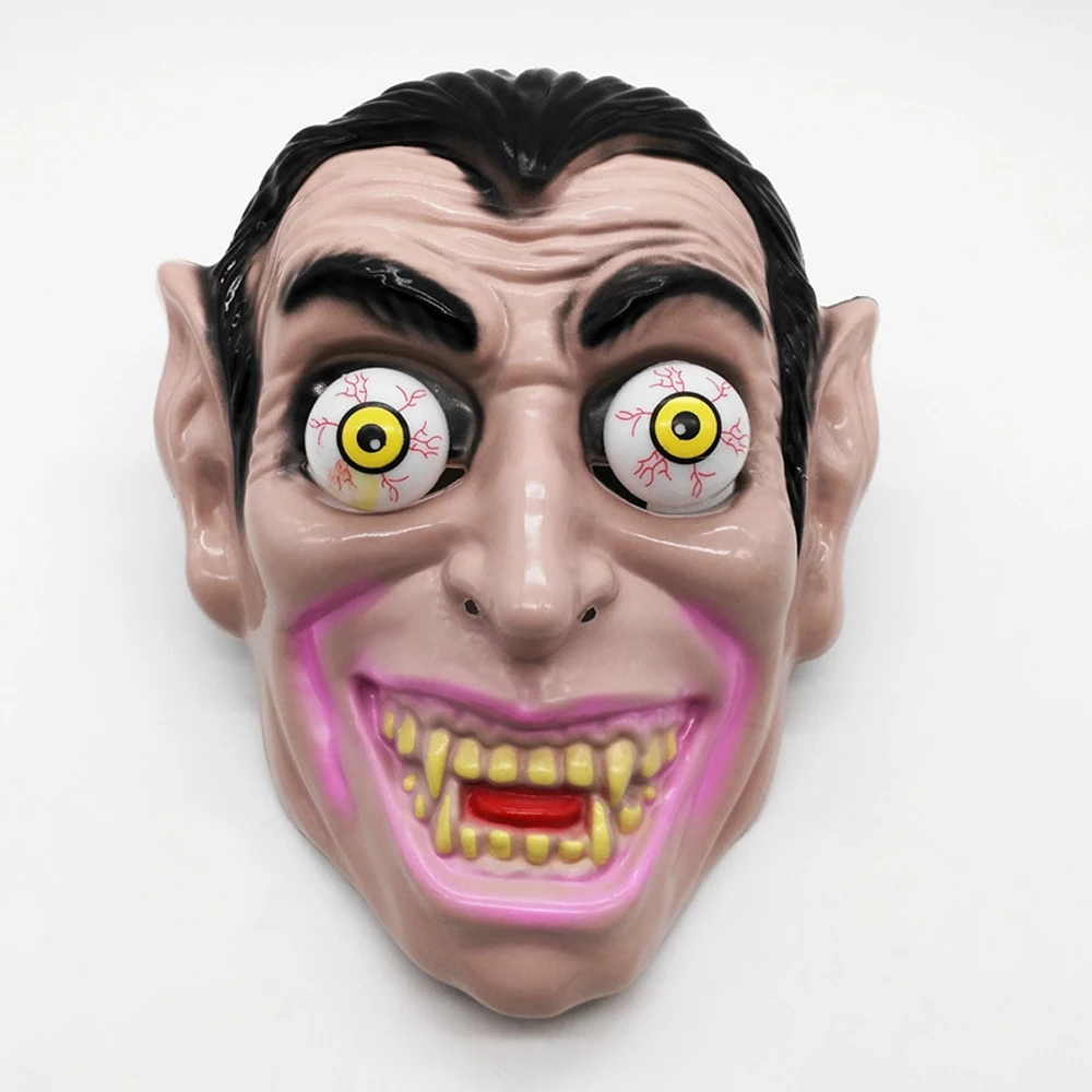 Ужас клоун светодиодный маска вампира пластик с флэш-светильник ПВХ реквизит