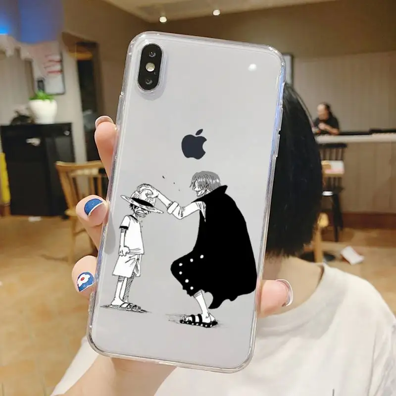 

one piece Luffy Zoro Japan Anime Phone Case Transparent soft For iphone 5 5s 5c se 6 6s 7 8 11 12 plus mini x xs xr pro max