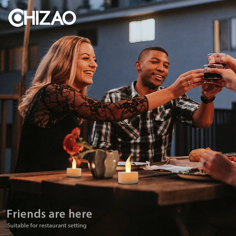 CHIZAO светодиодный светильник для чая, свечи, дом, светодиодный, velas, светодиодная батарея, беспламенные Свечи, лампа для церкви, домашний декор, освещение