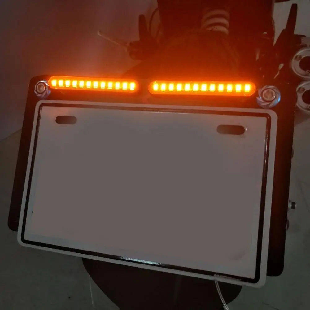 

2 шт., автомобильные наклейки на скутера ATV последовательного "бегущая вода" мотоцикл светодиодный номерного знака светильник полосы мигалк...