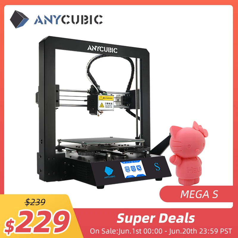 Anycubic Мега S 3D принтеры High Precision сенсорных кнопок Экран stampante FDM комплект Impressora