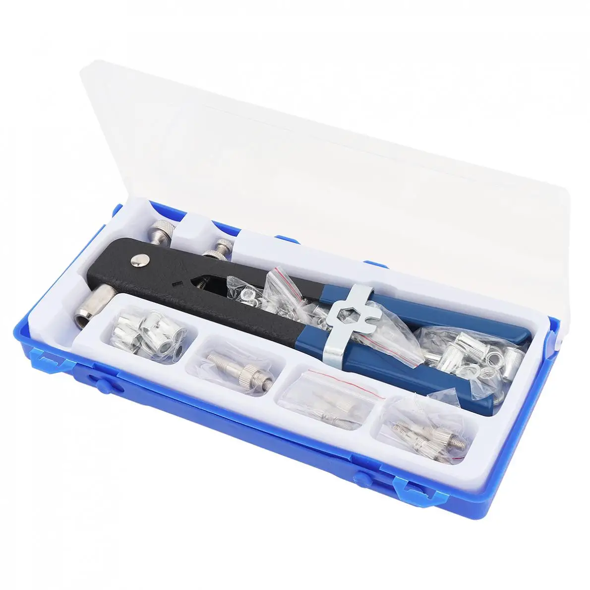 106 шт./лот ручной набор инструментов из алюминиевого сплава для заклепок с 10