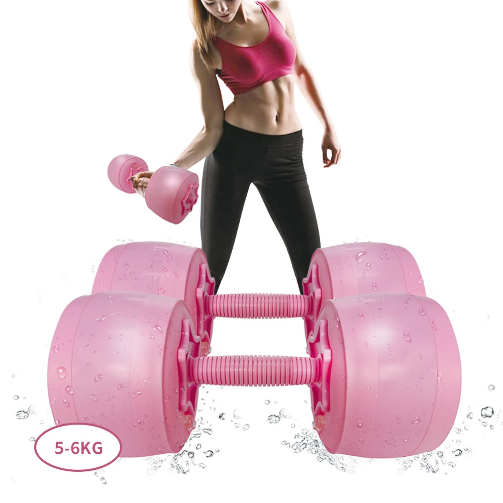 

New Unisex Water Filled Dumbbells Set PVC Thickened Weight Adjustable Indoor Outdoor Strength Muscle Training Equipment