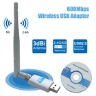 Беспроводной внешний ethernet 802.11ac ноутбук usb 2,4g и 5g Настольный wifi адаптер antena dongle lan Wi-Fi карта longo alcance