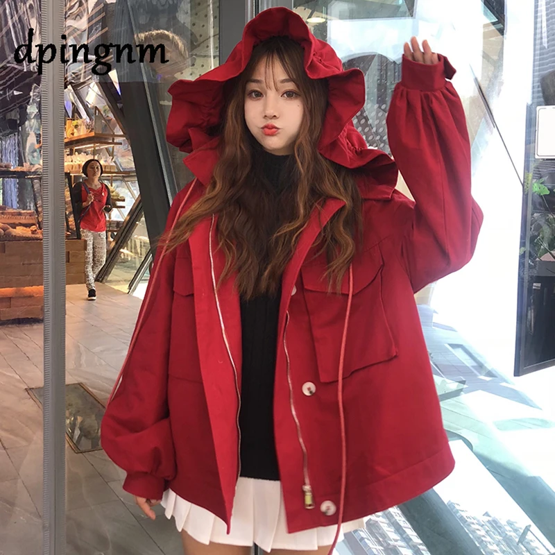 Новинка Женские куртки в стиле Харадзюку зимние и осенние пальто женская верхняя