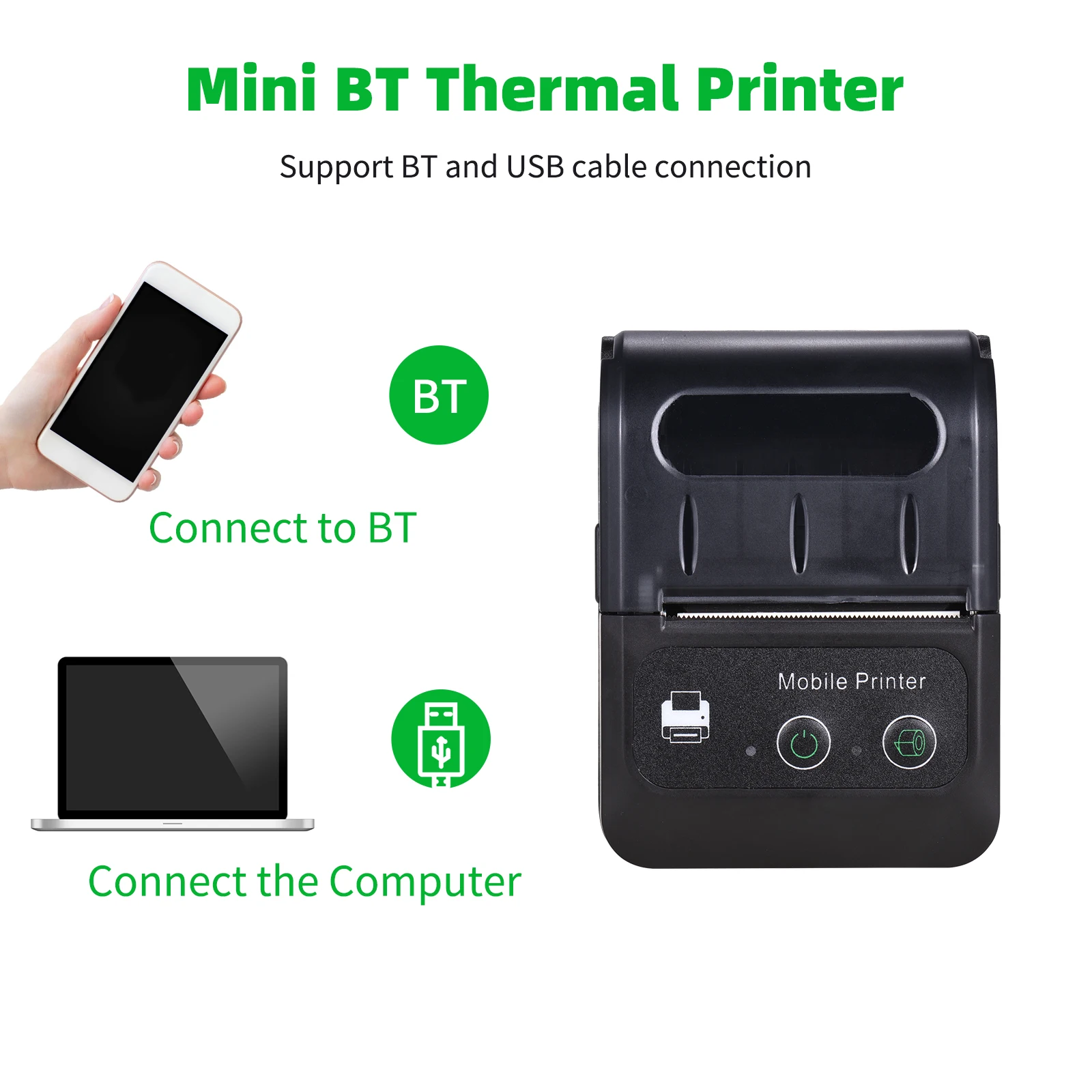 GOOJPRT PT280 Bluetooth-Compatible Thermal Printer Receipt & Photo Printing Support Android And iOS System Portable Bill Printer